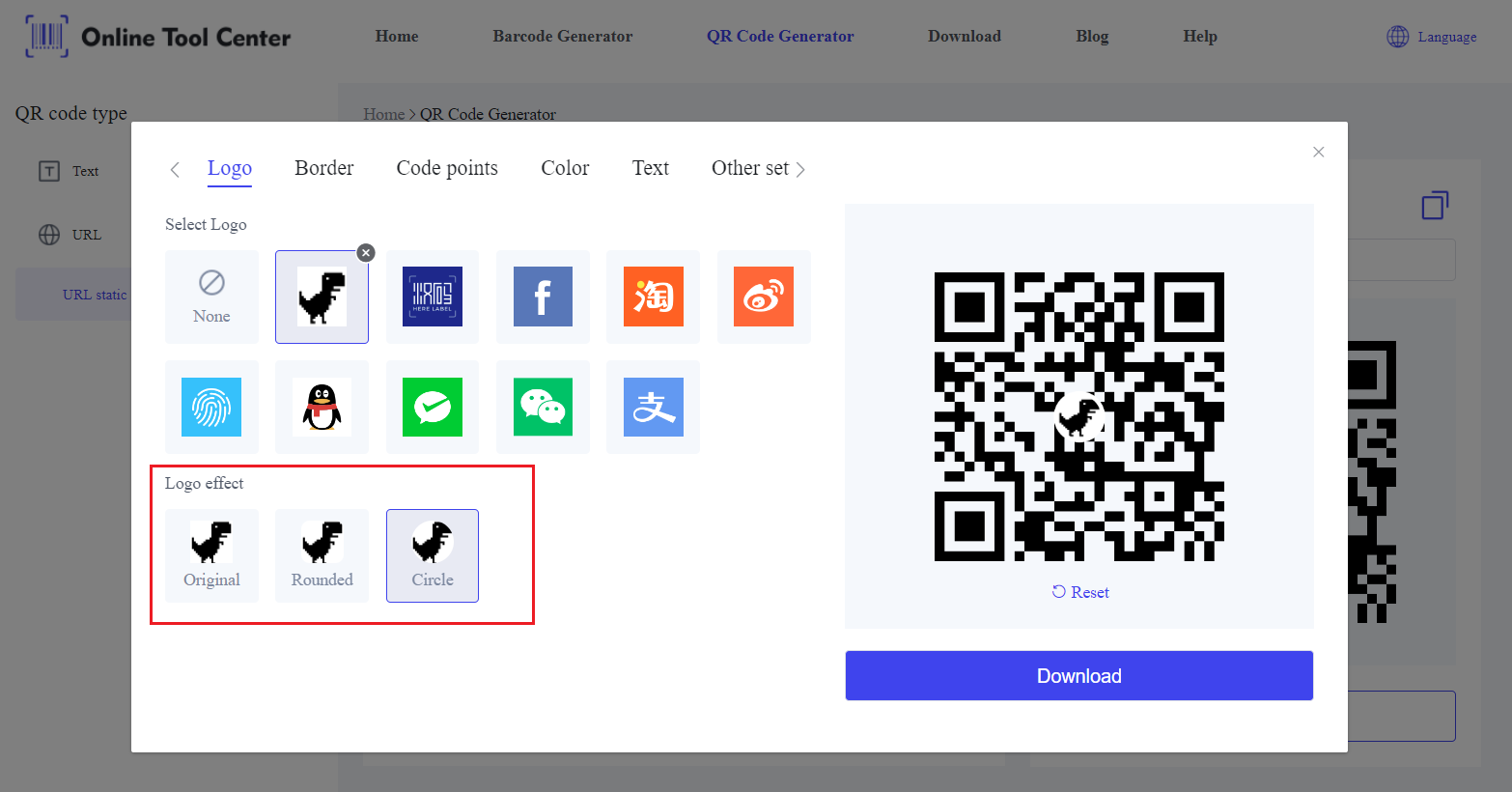 qr code with dinosaur